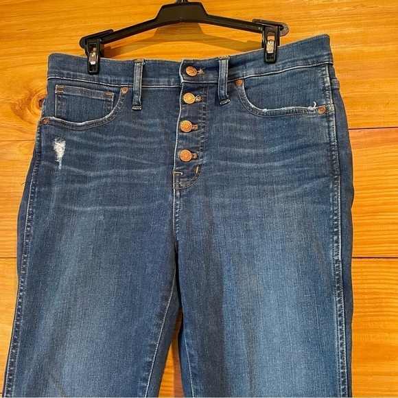 Madewell 10” High Rise Button Fly Skinny Jeans in Hanna Wash 28 - Picture 8 of 15